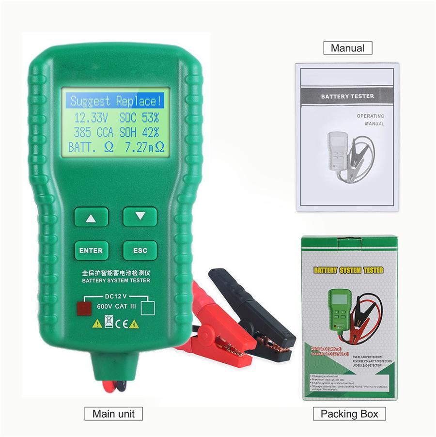 12V Car Battery Tester Digital Automotive AH CCA Voltage Battery Load Analyzer M