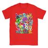 Dandy's World Group Shot T-Shirt for Men Cartoon Cute Casual Pure Cotton Tee O Neck Short Sleeve T Shirts Plus Size Merchandise