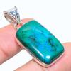 Подвеска из натурального драгоценного камня хризоколла из стерлингового серебра 925 пробы 1,77 дюйма z4h52