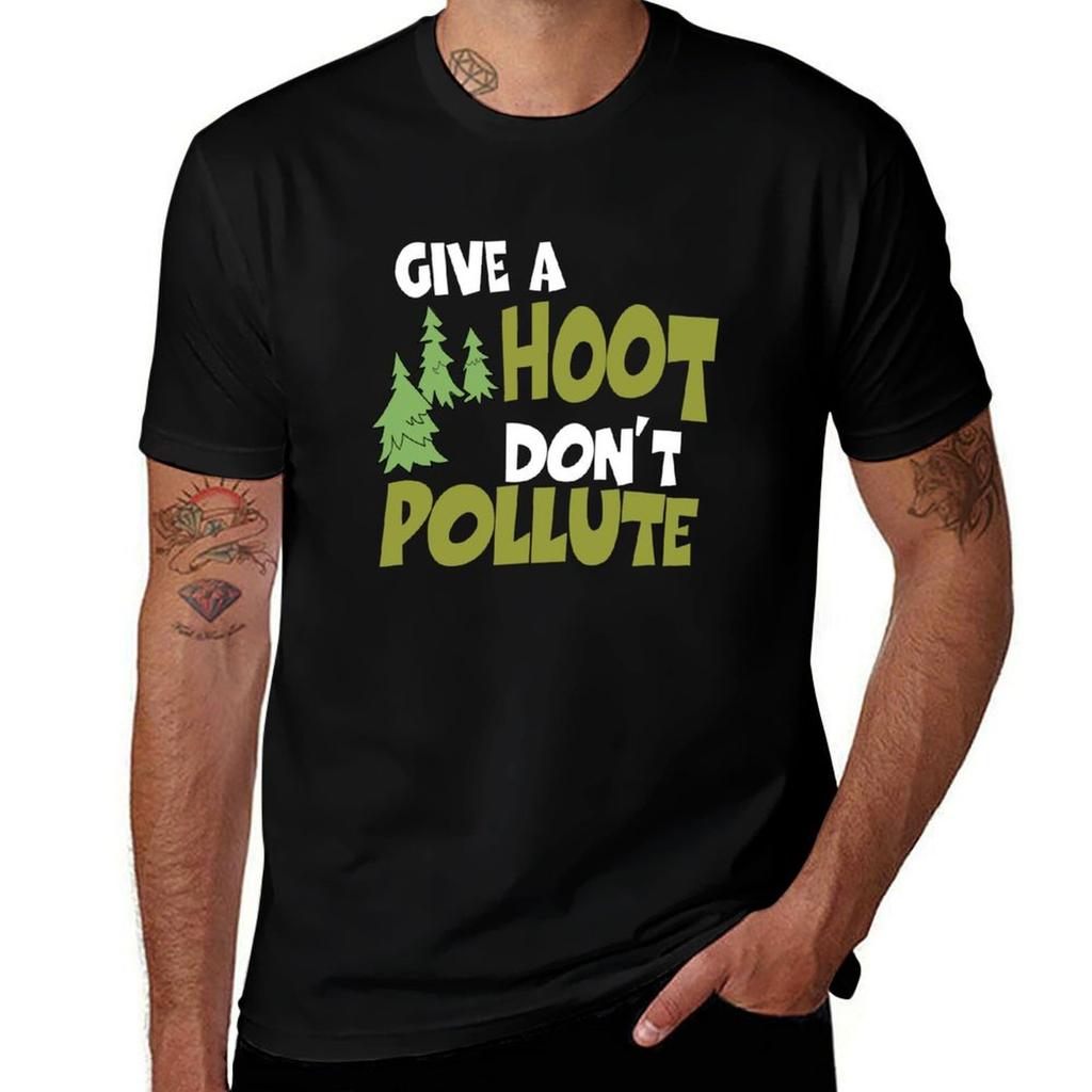 Give A Hoot Dont Pollute Tshirt Work Utility Casual Tee Shirt Tshirt