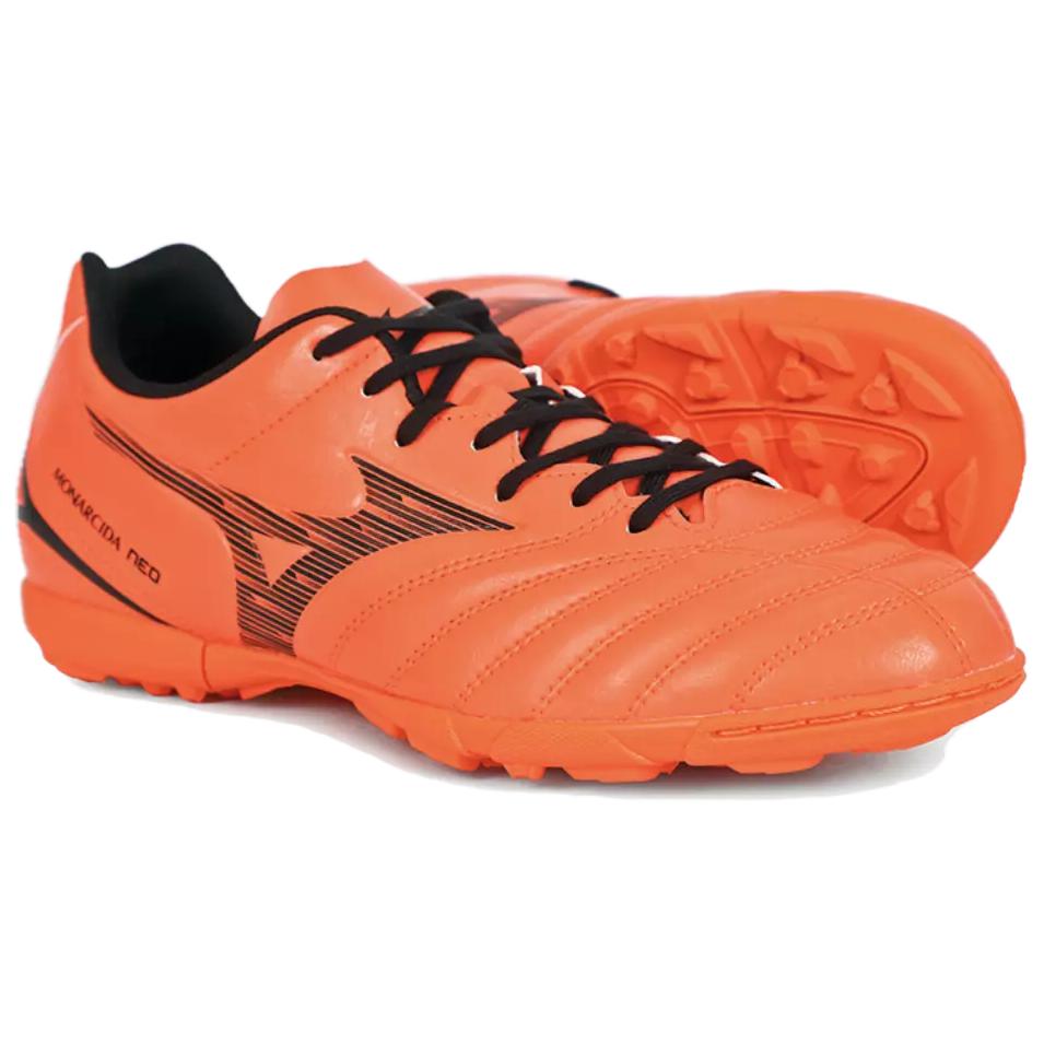 Mizuno Monarcida Comfortable Breathable TF (Rubber Studs) Shock Absorbing Non-Slip Durable Soccer Shoes Men Soccer Shoes Orange P1GD242514
