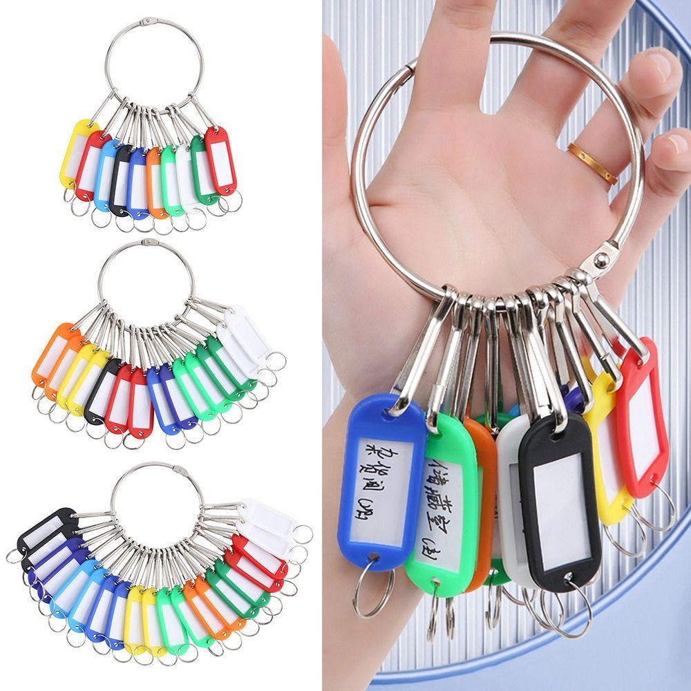Metal Split Rings Portable Key Organizer Transparent Window Key Chains Key Ring Rental Accessories