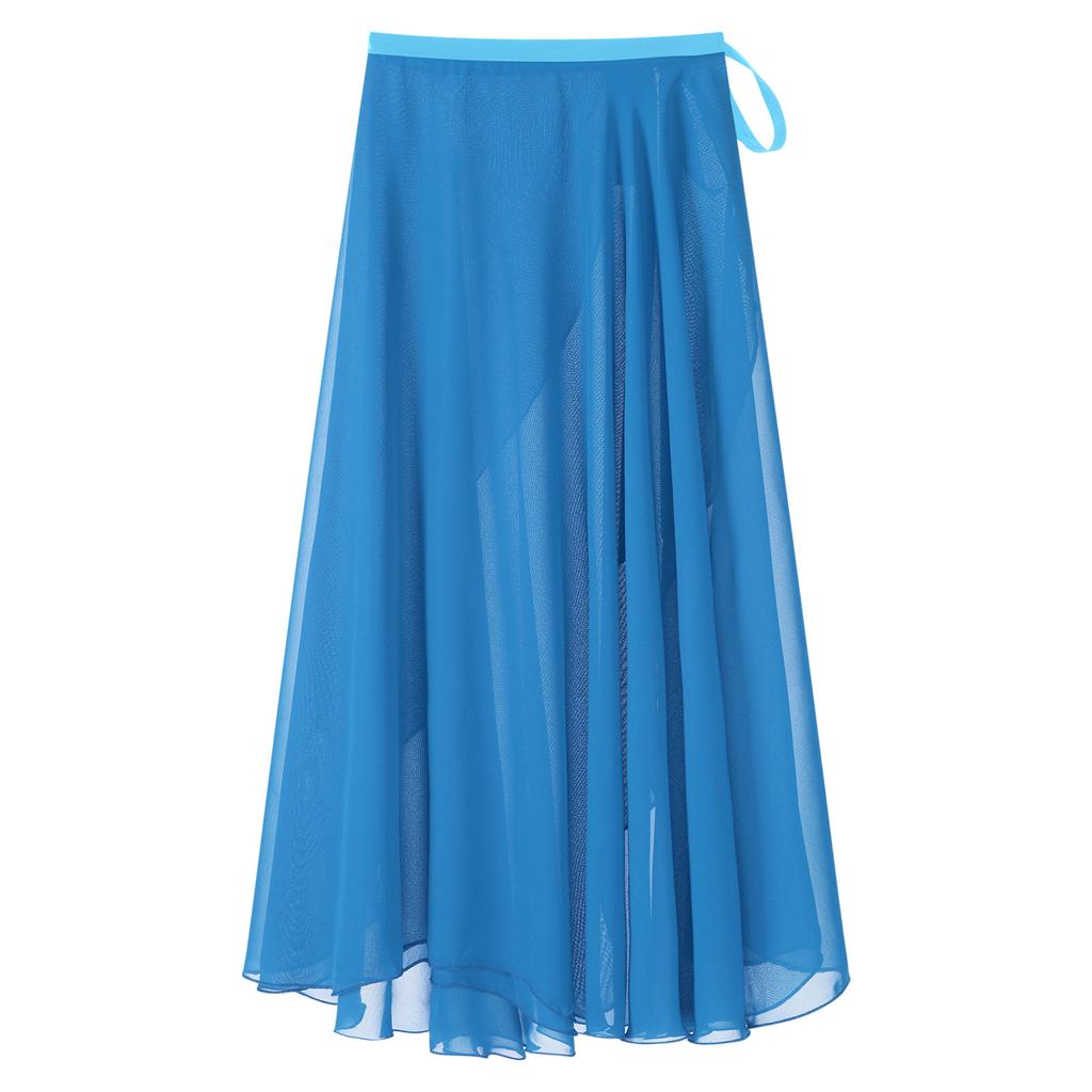 Ladies Professional Ballet Dance Wrap Skirt Chiffon Adult Asymmetrical Skirt Modern Dance Training Accessories