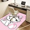 Office Rug Kitty, Pink Anti-Slip Rug, Machine Washable for Living Room, Bedroom, Office, Multiple Sizes, Bedroom Mat, Decorative Mat, Durable Mat, Liv