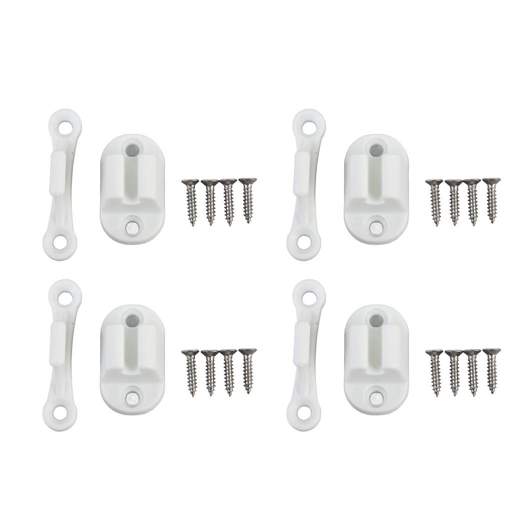 4 Pair RV Door Holder Retainer Nylon Storage Door Catch Latch Clip for Boat Trailer Camping Car