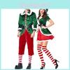 Luxurious Adult Christmas Santa's Helper Elf Cosplay Costume For Festive Parties