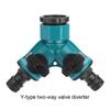Garden Faucet Water Splitter Adjustable Multiple Outlet Hose Connector Double Tap Y Splitter Connector Nipple Y Type Nipple Butt