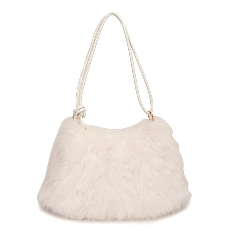 Plush Faux Fur Tote Bag For Daily Use With Soft Texture And Stylish Design