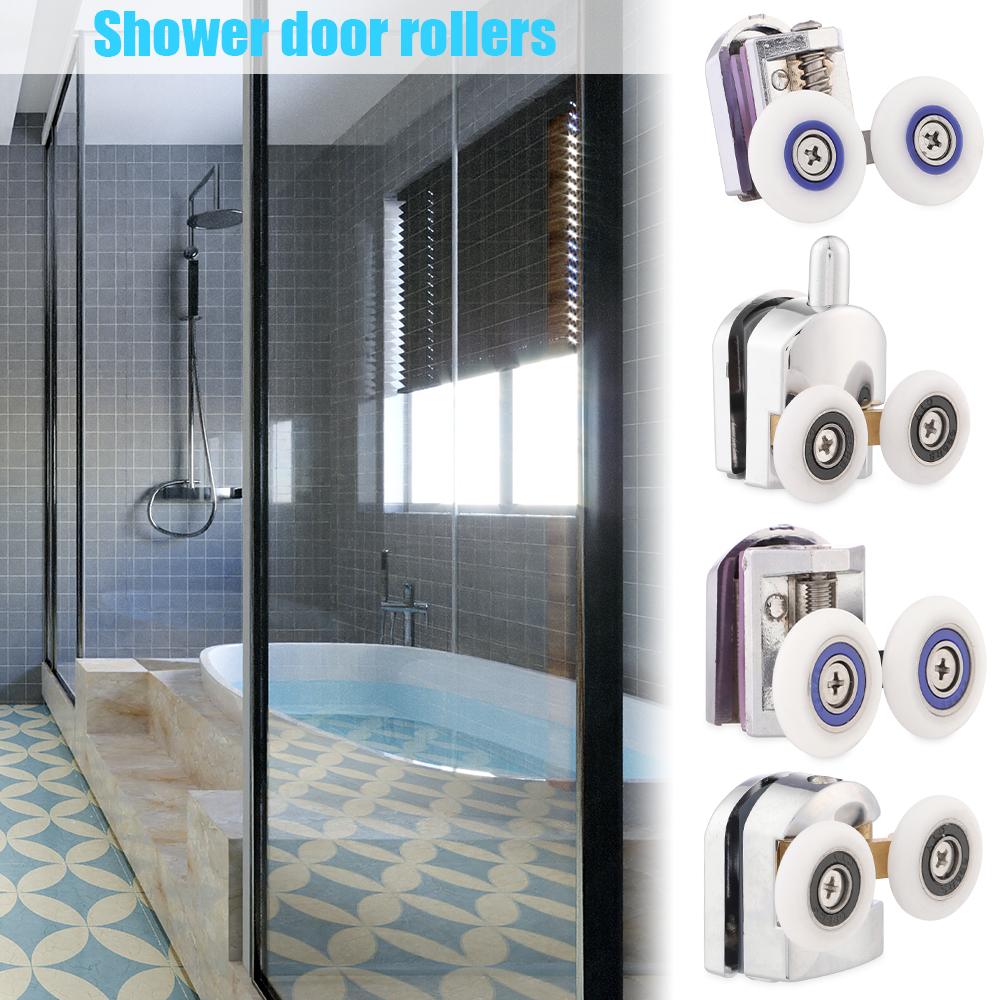 Convenient Accessories Bathroom Double-Wheel Shower Door Rollers Wheel Runners Replacement
