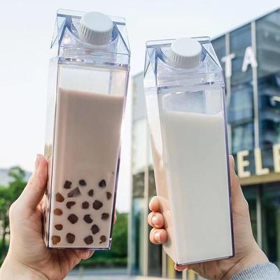 1000/500 мл молочная картонная бутылка для воды прозрачная пластиковая портативная прозрачная коробка для сока чая молочные бутылки питьевая чашка BPA Free
