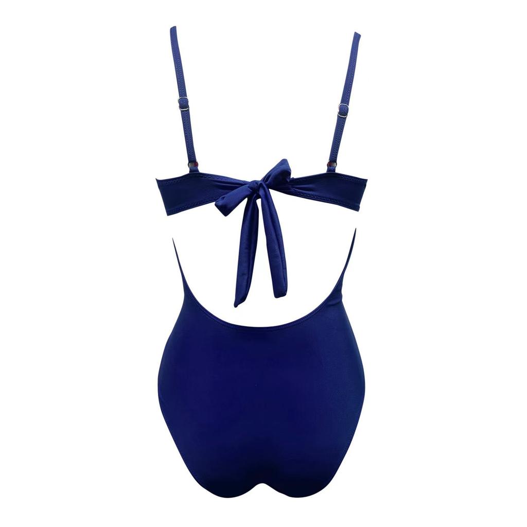 Solid Color One Piece Swimsuits Woman Sexy Mesh Bikini Swimwear Backless Brazilian Beach Outfit