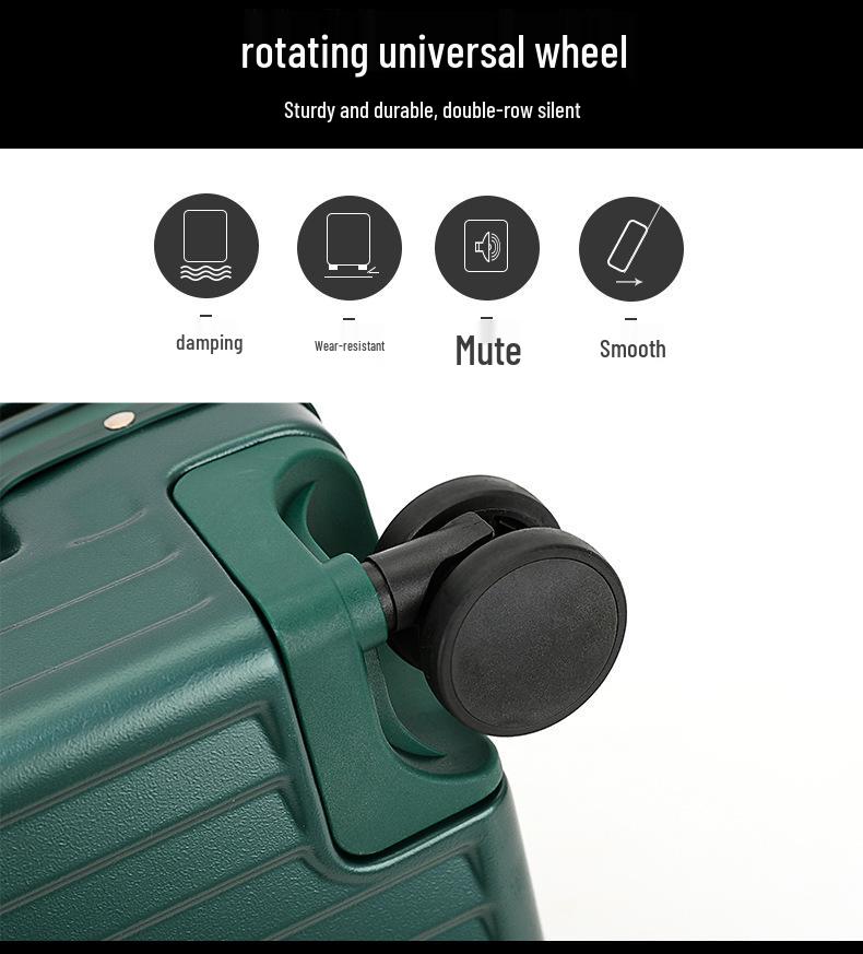 Yulu Xing Trendy 20-Inch Girl's Trolley Case with Universal Wheels & 24-Inch Combo Lock