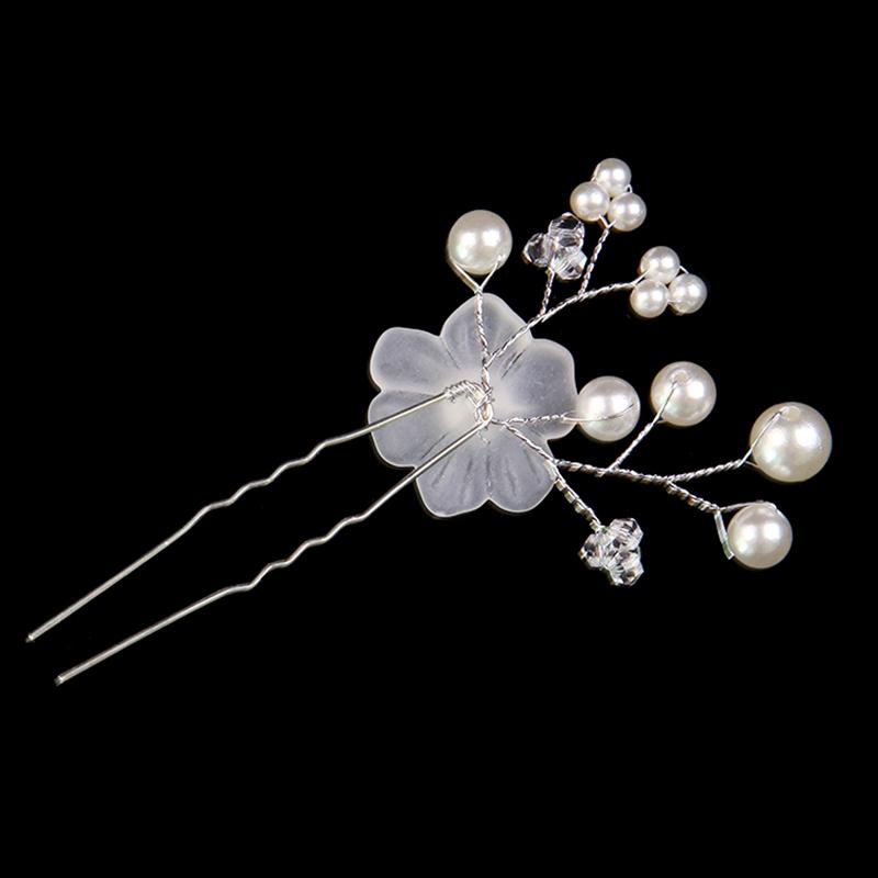 Корейский жемчужный свадебный головной убор, белые цветы, вставки для волос, свадебные украшения, маленькие шпильки