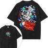 Chinese Mythology Azure Dragon Short Sleeve Tshirt Anime Graphic Vintage Washed Oversized Streetwear Men Women