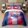3Pcs Bedding SetNew York Rangers Soft Bed Sheet and Two Pillowcases Home Bedroom Decor