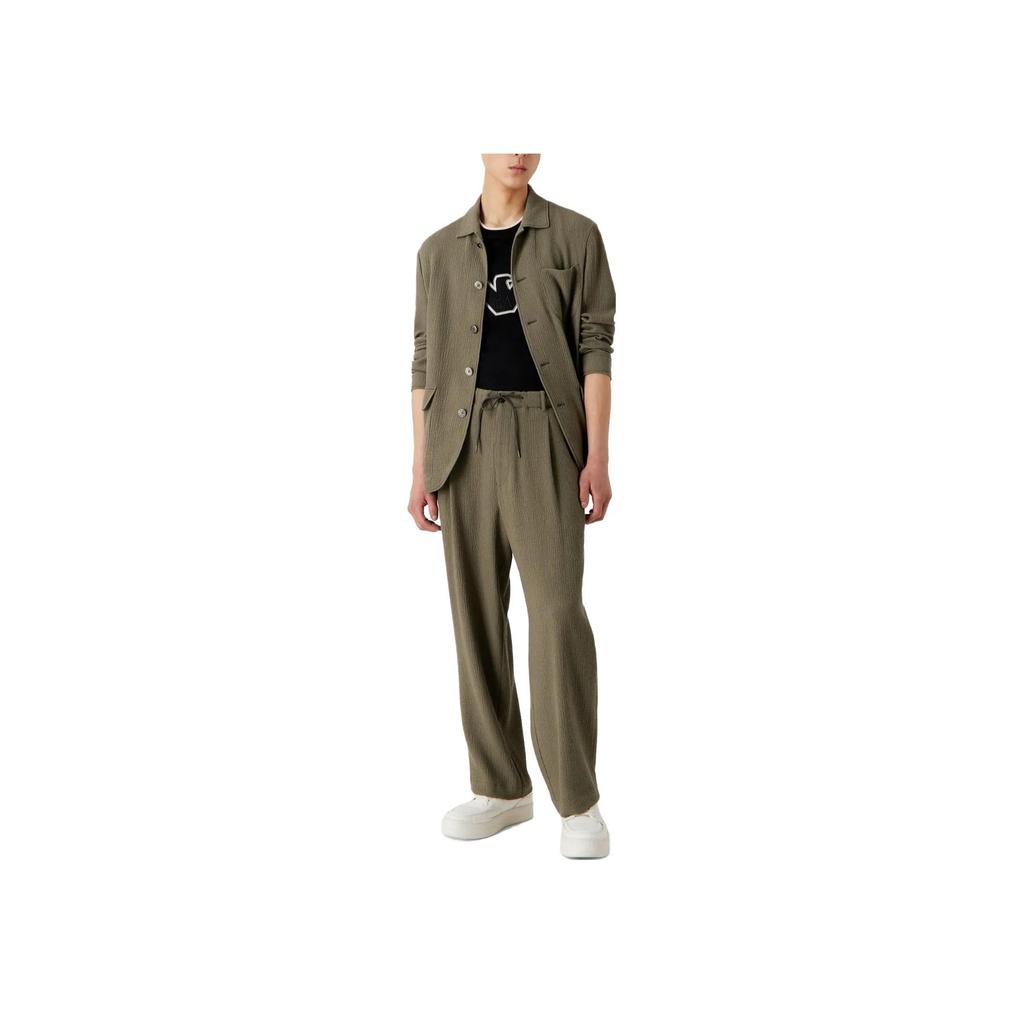Emporio Armani Мужской топ-футболка SS23, облегающий, однотонный, с круглым вырезом, короткий рукав, черный 6R1T721-JUVZ1-00A2