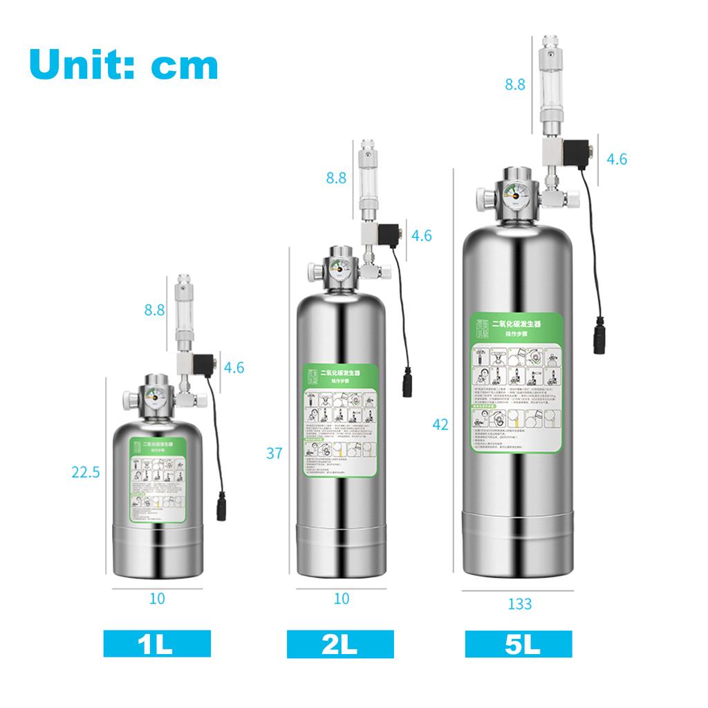 CO2 Kit for Aquarium Plants CO2 Generator Diffuser Kit 1/2/5L