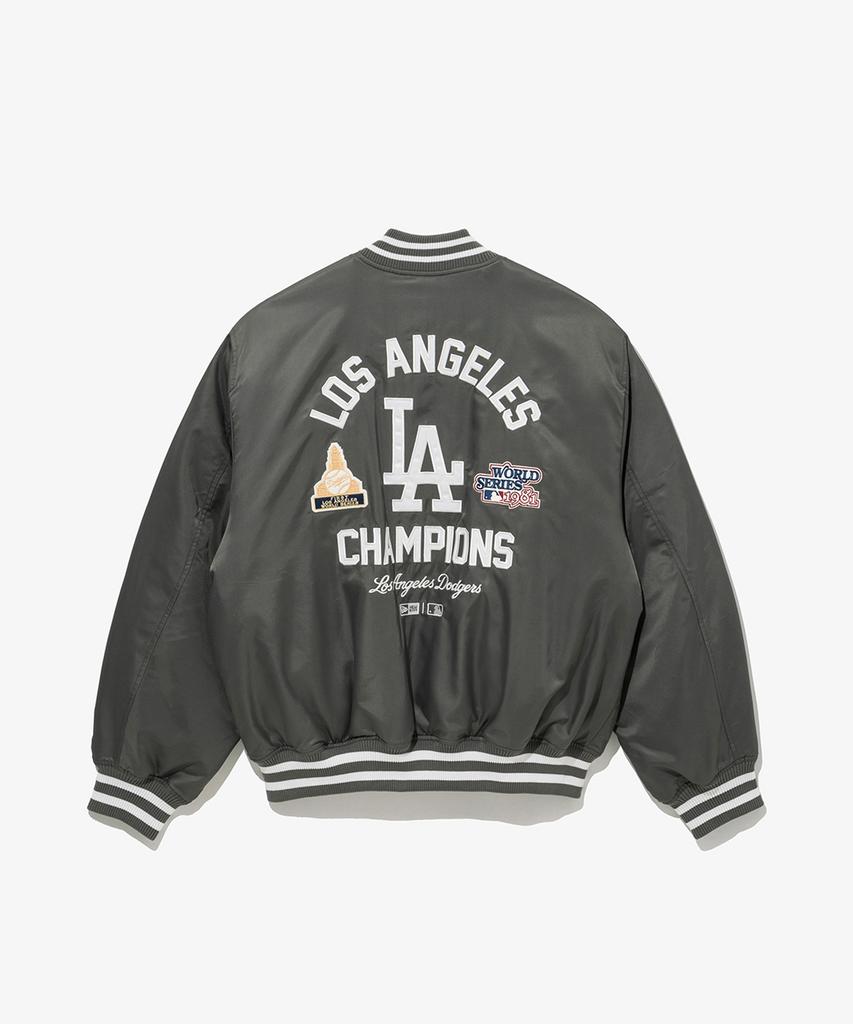 New Era Mlb La Dodgers Nylon Stadium Jacket Grey