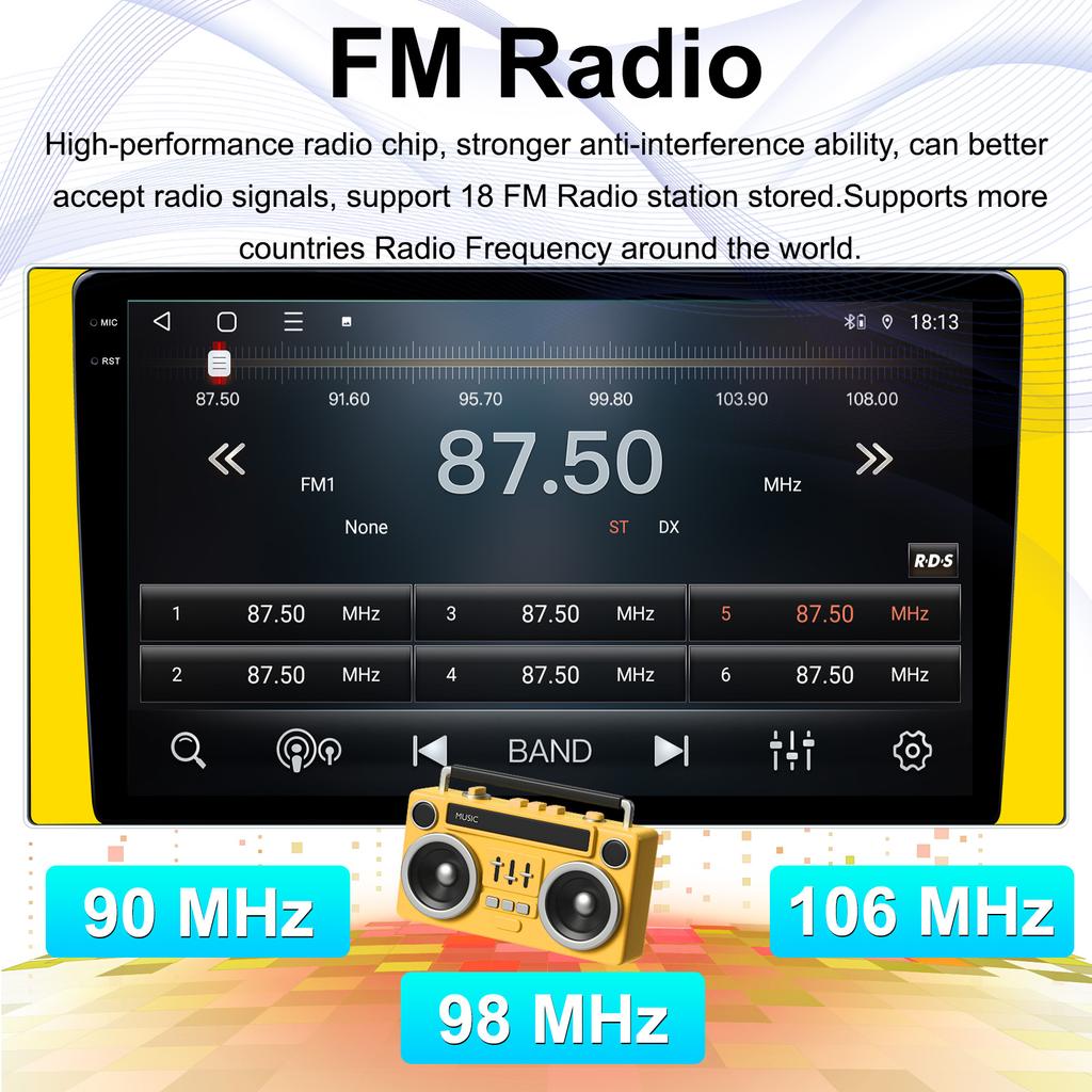 10.1" автомобильное радио для Toyota Corolla 2006 2007 2008 2009 2010 2012 2013 2din Android12 Carplay Multimidia Видеоплеер Navi Головное устройство