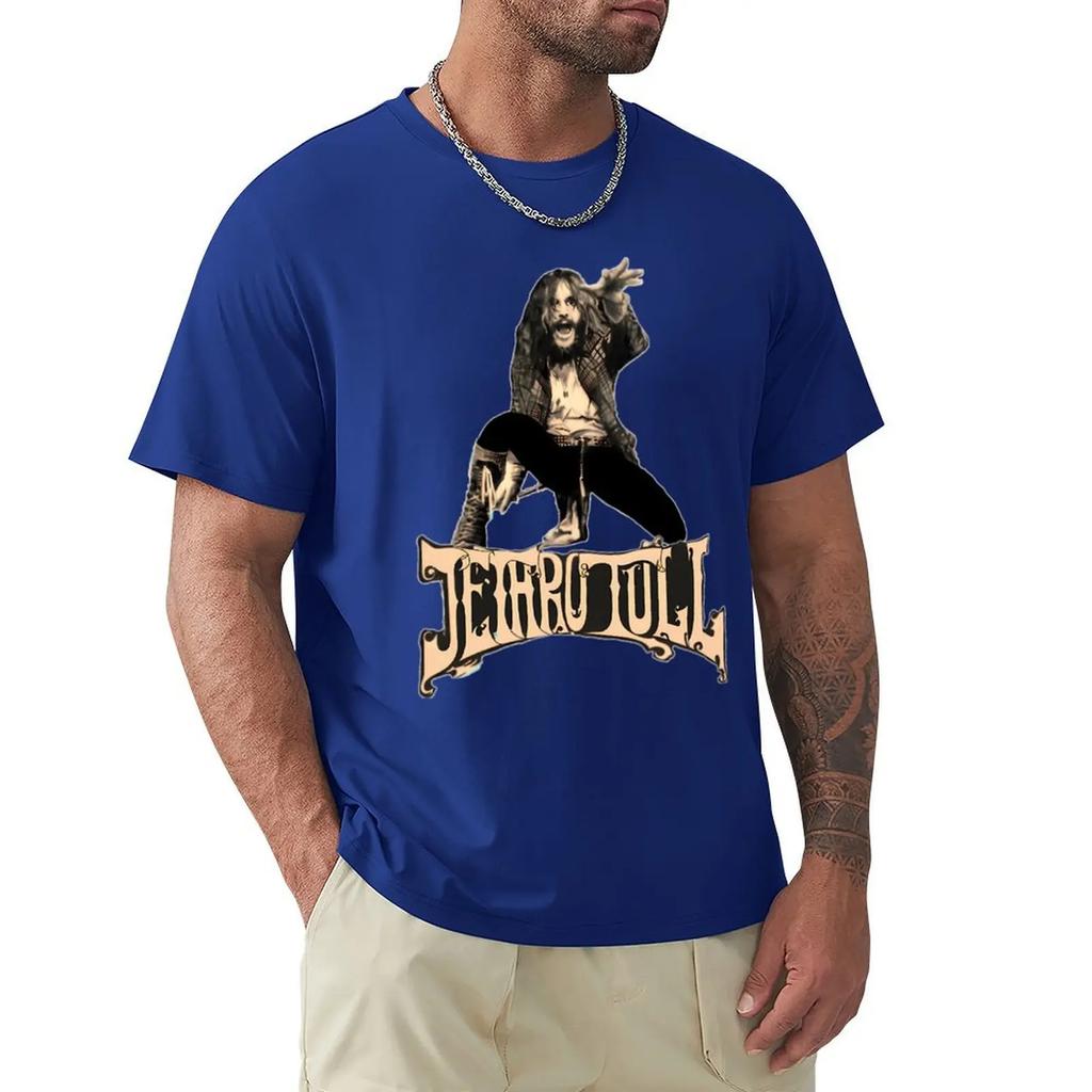 Jethro Tull Bouree jeth T-shirt korean fashion customs vintage blanks clothing