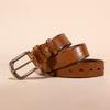 New Men's First-layer Leather Pin Buckle Belt, Fashionable Retro First-layer Cowhide Belt
