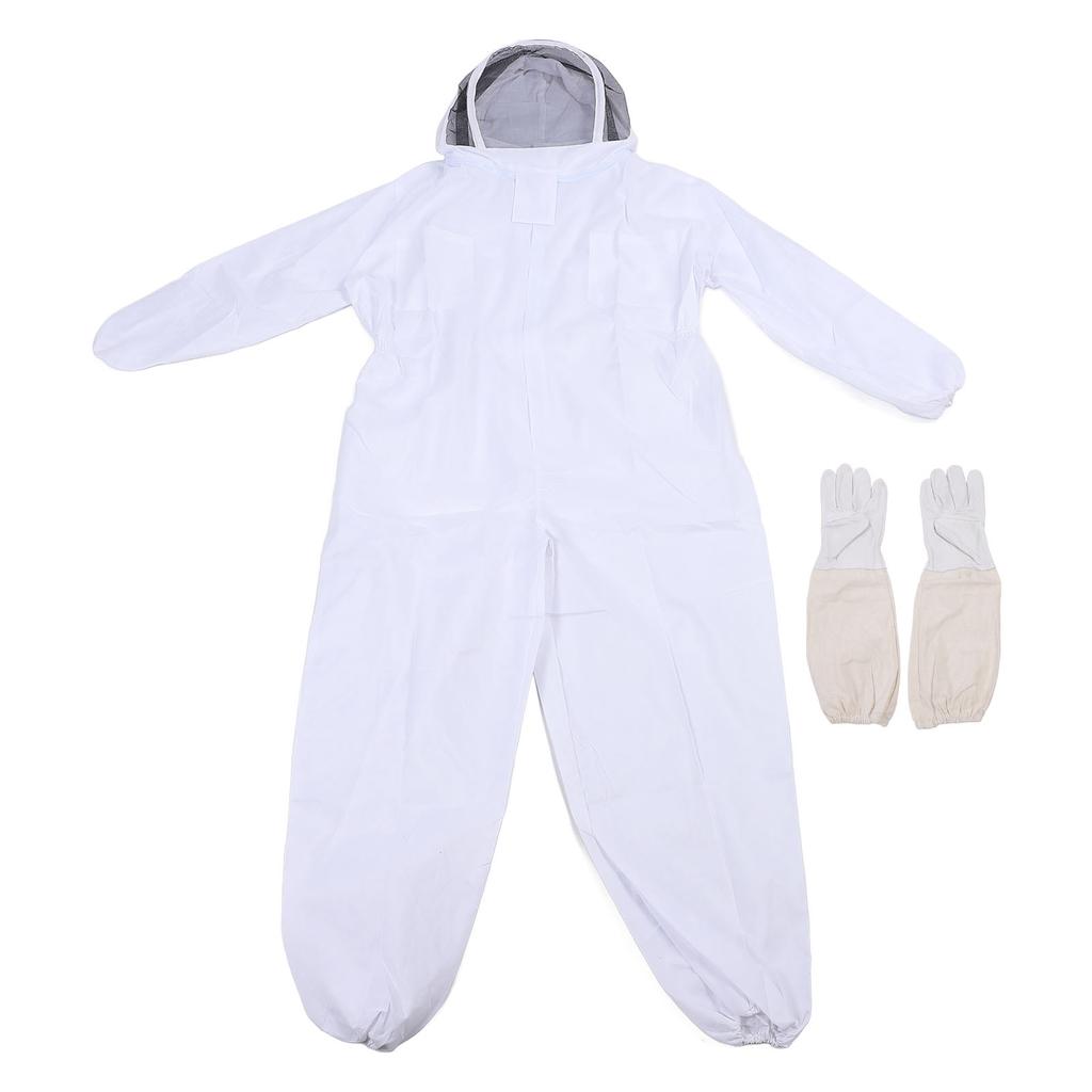 Bee Suit Ventilated Comfortable Flexible Beekeeping Suit with Gloves for Men and Women