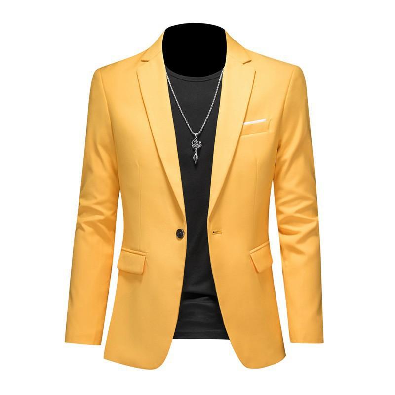 Весна Осень Мужской Повседневный Костюм Slim Fit Пиджак Мужской Профессиональный Костюм