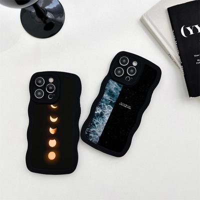 Чехол для телефона в форме волны для Realme C53 C55 Redmi Note 12 Note 11 Pro Vivo V23e Y35 Y02 Samsung S23 Ultra A53 A52 IPhone Tecno Spark, мягкий силиконовый чехол