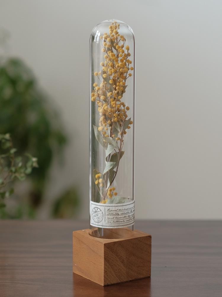 Wabi-Sabi Style Xian Porcelain Test Tube Rack: Retro Gift for Dried and Preserved Flowers, Plant Specimen Display