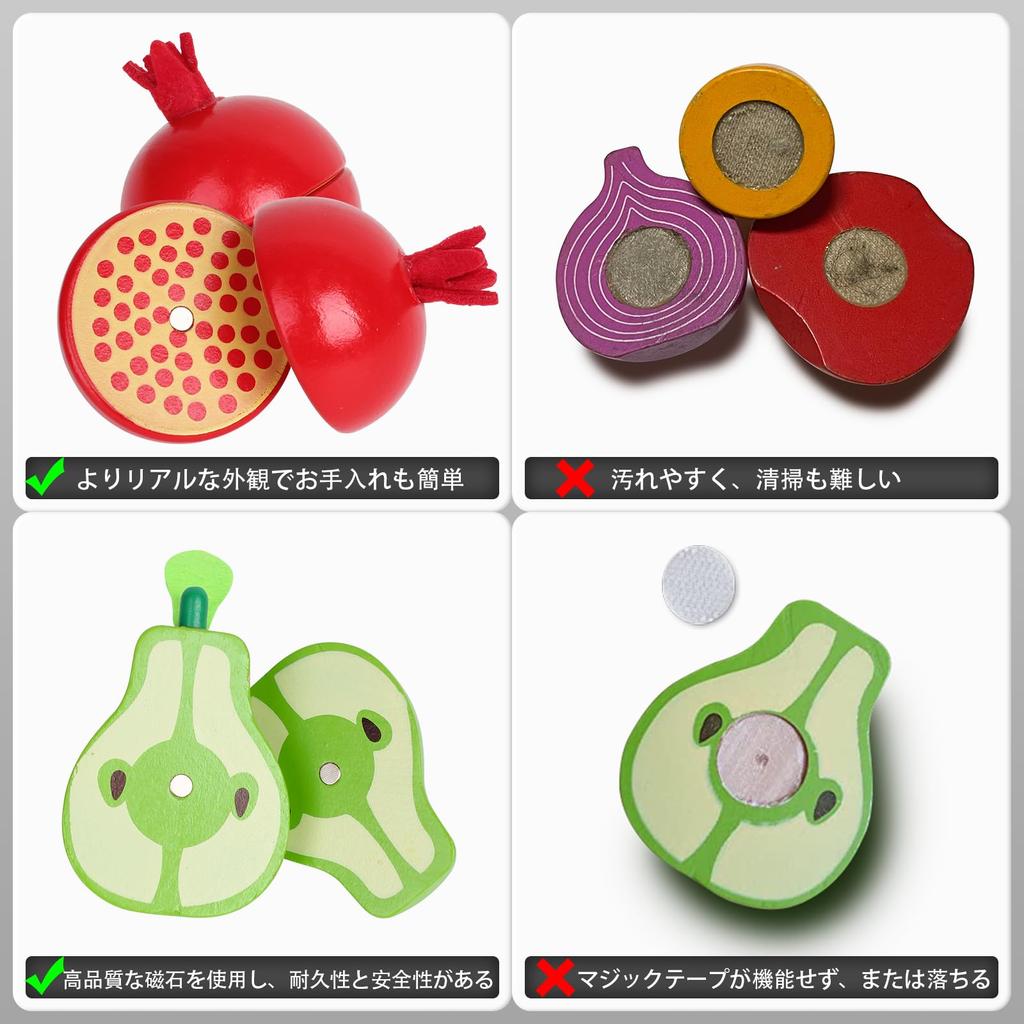 CARLORBO Wooden Toy Play House Vegetables Fruit Montessori Play Set Wooden Educational Toy Girls Boys Toys Popular Present Pretend Play