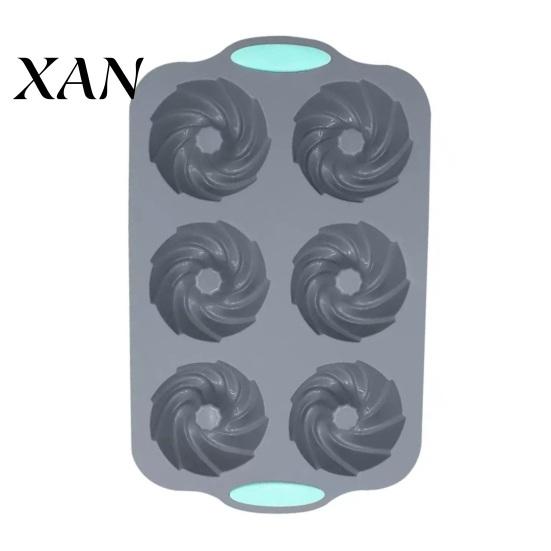 Creative Ice Cube Tray 6-Cavity Silicone Wreath Mold Christmas Baking for Cupcakes DIY Soap Chocolates Flexible Craft & Holiday Treats Reusable