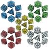 Dice Set Polyhedral Dice High Quality Plastic Dice Set Unique Pattern Stunning Retro Font Style Perfect for Role Playing Games