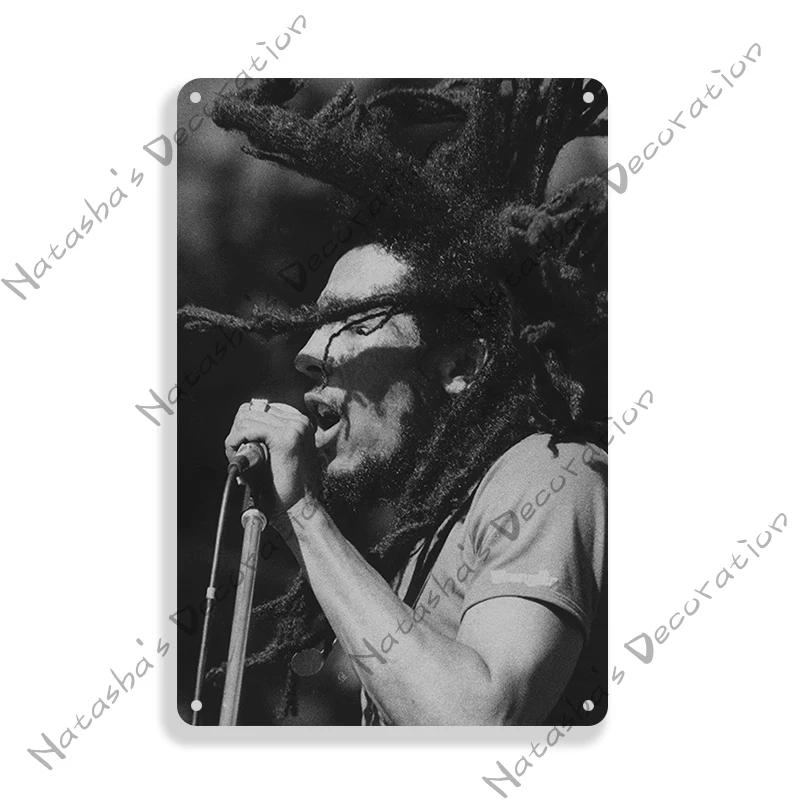 Rusty Bob Marley Metal Poster Sign Reggae Singer Metal Tin Sign Vintage Poster Bar Club Pub Wall Decoration Retro Rock Poster