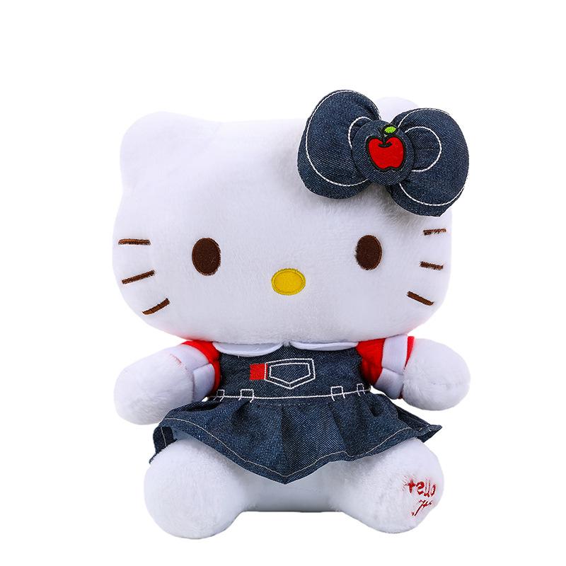 Кросс-бордер Джинсовое платье Плюшевая игрушка KT Cat Украшение