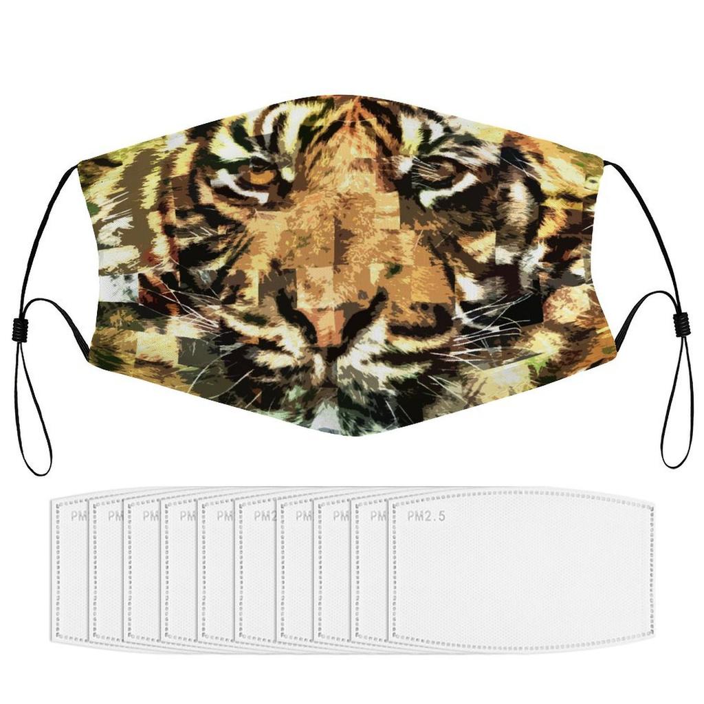 1 упаковка гибкой нейлоновой пылезащитной маски со сменными фильтрами 5/10/15, обеспечивающая воздухопроницаемую защиту для повседневной деятельности