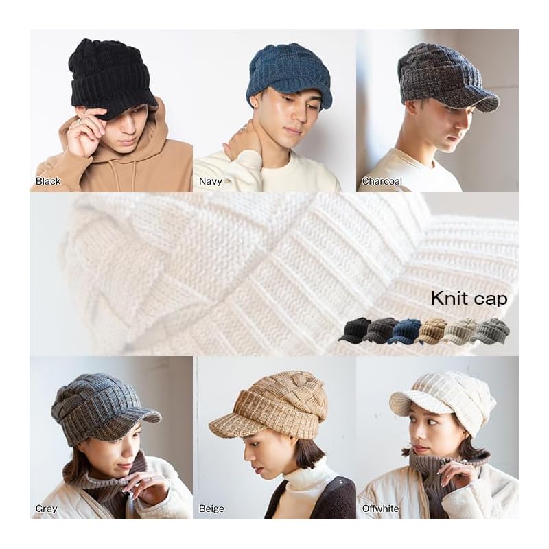 [14+ ICHIYON PLUS] [Ichiyon Plus] knit hat With brim men's hat autumn winter casual fishing outdoor camp mountain climbing Cold protection Sports day