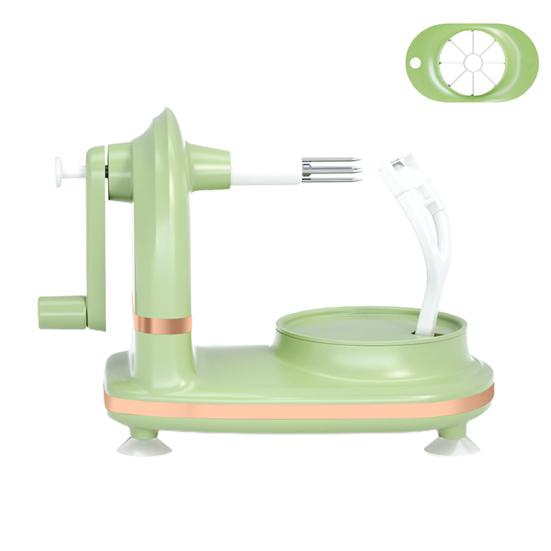 Изготовленный из прочного материала ABS+PC, этот овощечистка оснащен острыми лезвиями из нержавеющей стали, которые могут быстро тонко нарезать груши, не теряя при этом слишком много мякоти.