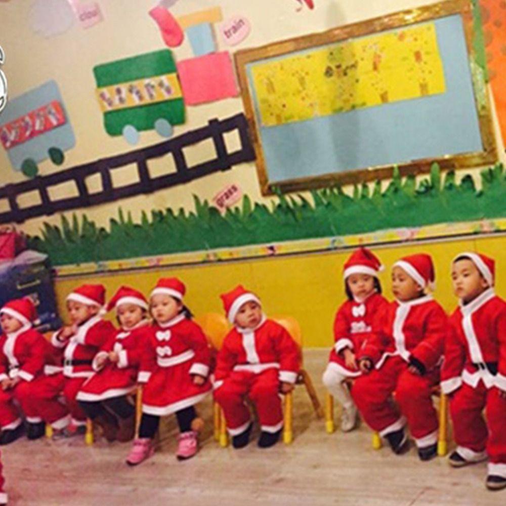 Рождественская одежда Костюмы Наряд Вечеринка Маскарад Ткань со шляпой Костюм Санта-Клауса Рождественский костюм