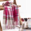 Simple High-Quality Women'S Red Scarf, Warm And Cold-Proof Scarf, Square Tassel Shawl