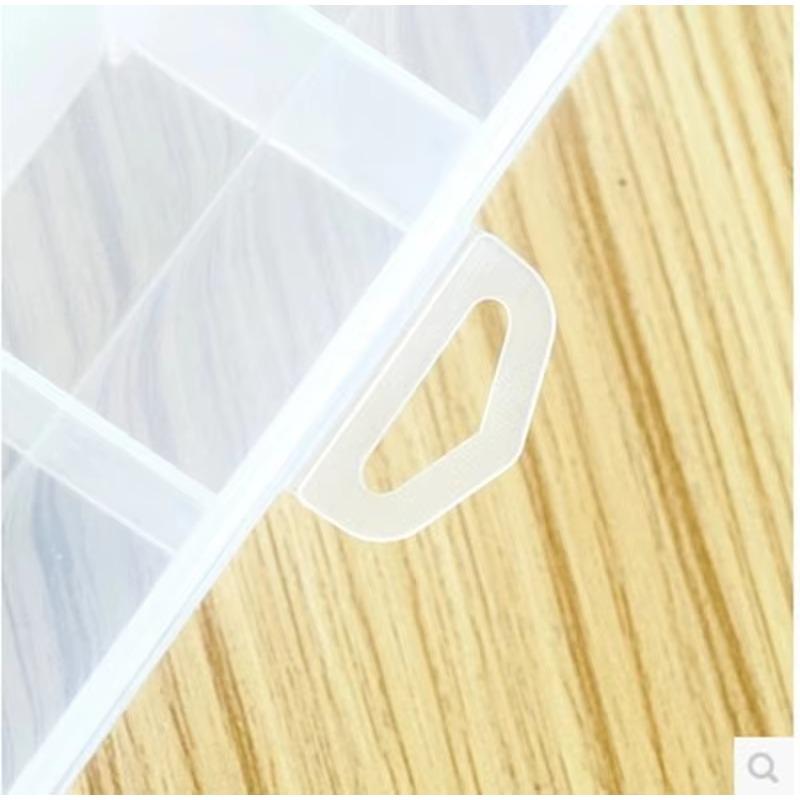 18 Grid Detachable Jewelry Earrings Stationery Storage Desktop Dustproof Transparent Plastic Nail Accessory Sorting Storage Box
