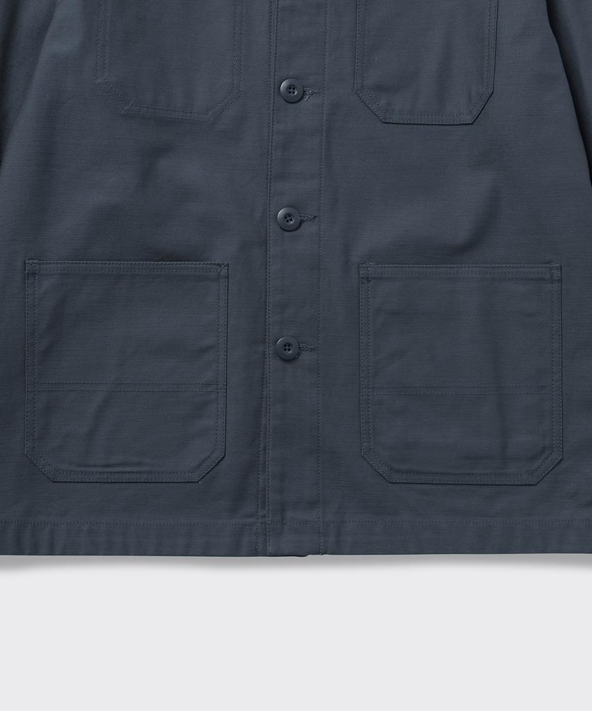 Musinsa Standard Back Satin Chore Jacket [Grayish Blue]