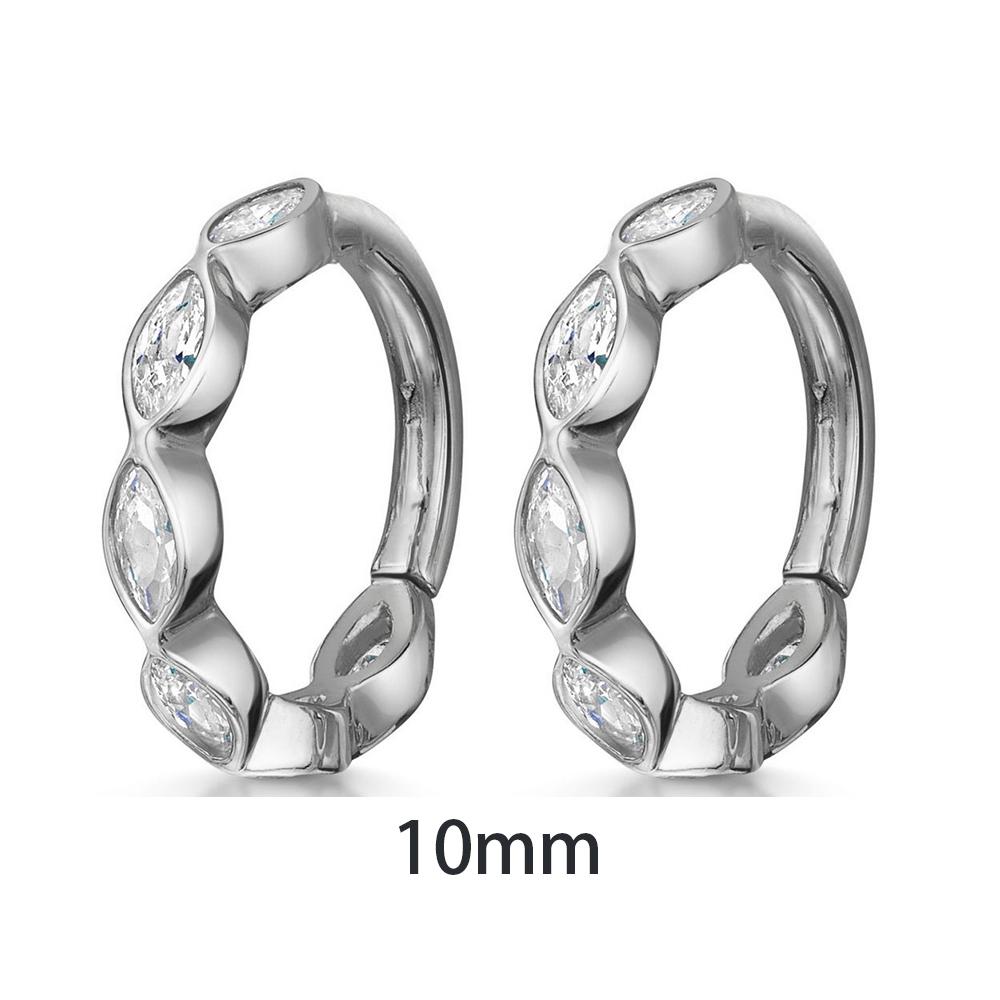 2 шт., минимальные серьги из нержавеющей стали с цирконом, женские и мужские спиральные серьги для козелка, хряща, раковины Daith, ювелирные изделия для пирсинга ушей