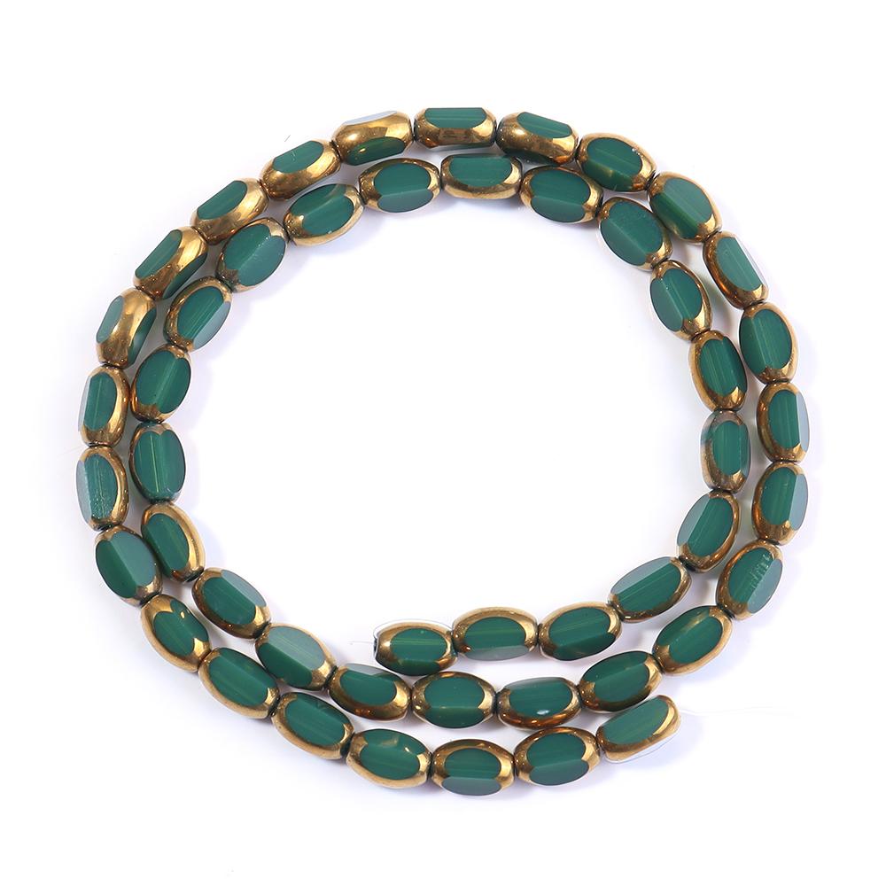 1 Strand 4x7mm Faceted Oval Crystal Beads Colorful Loose Spacer Glass Rice Beads For DIY Handmade Bracelet Necklace Accessories