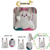 Cute And Fluffy Cartoon Ghost Plush Backpack For Women 20-35l Capacity, Ideal For Casual Travel