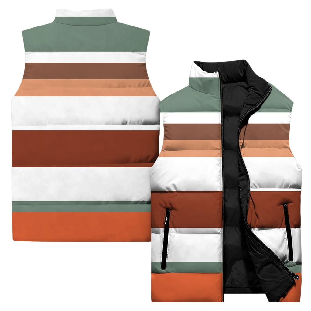 Ladies' Casual And Fashionable Sleeveless Vest Conventional Pattern Cotton Jacket