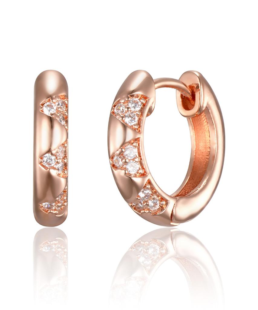Geigerjewelry 18K Gf Сетка Кубический Точечный Обруч Серьги-Защелки Gi8Kpee059