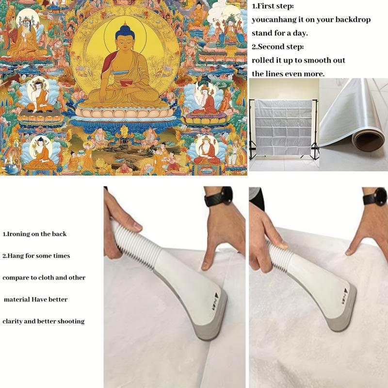 VIKAMA Shakyamuni Buddha Tangka Tapestry Tea Room Zen Living Room Background Wall Room Decoration