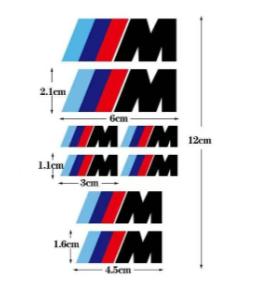 EYUJ8 Sticker Brake Caliper Sticker Label BMW MLogo Personalized Modification Decorative Sticker For BMW M Emblem E46 E36 E34 F10 E90