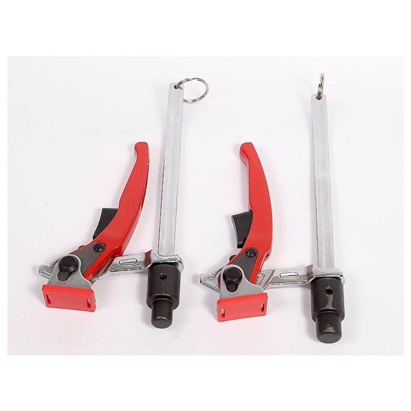 2Pcs Desktop Quick Acting Hold Down Clamp Universal Adjustable Fixed Clip Ratcheting Table Clamp Easy to Install