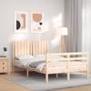 VidaXL Bed Frame with Headboard 120x200 Cm Solid Wood 3194761